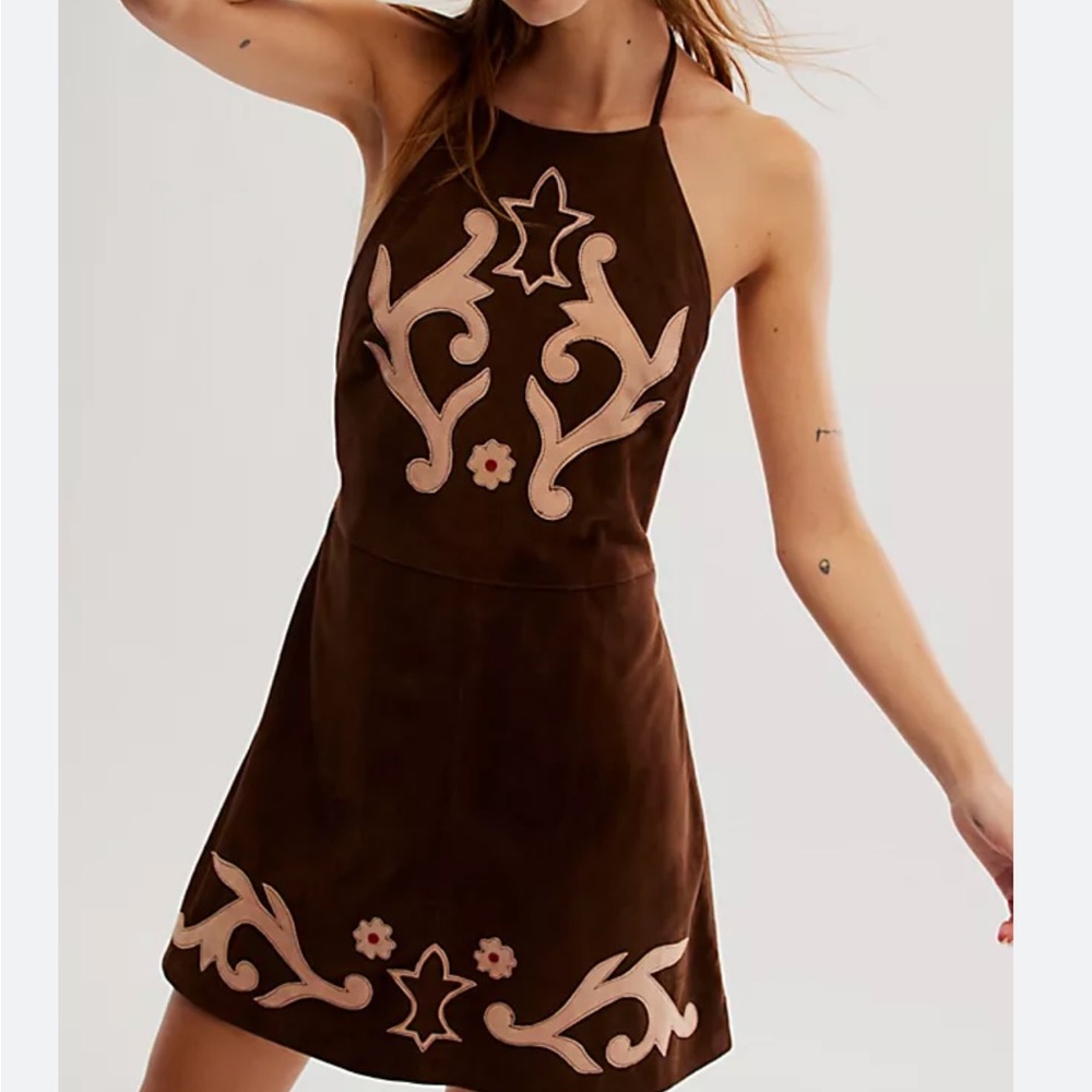 NWT Free People Sienna Suede Dress